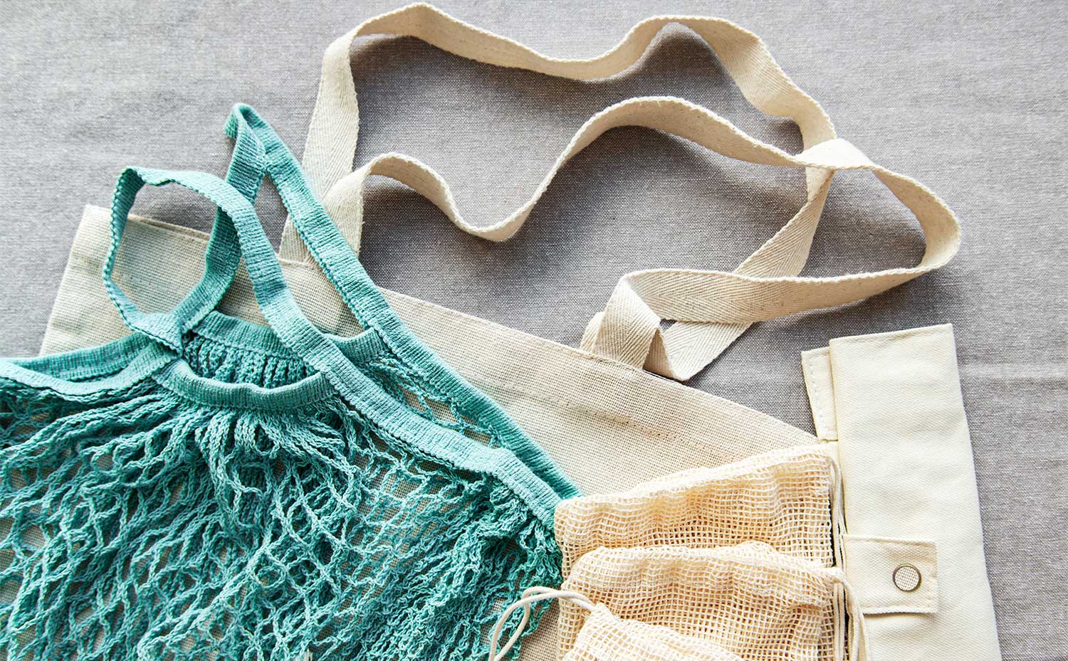 Beutel und Taschen aus Baumwolle und Jute